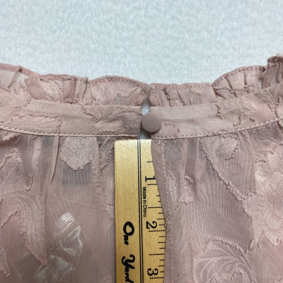 Torrid Puff Blouse Women's 2X Chiffon Clip Floral Bubble Hem Top $59 NWT - Picture 8 of 8